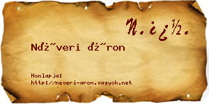 Néveri Áron névjegykártya