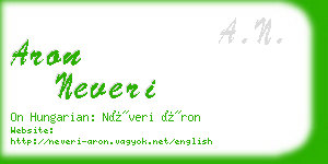 aron neveri business card